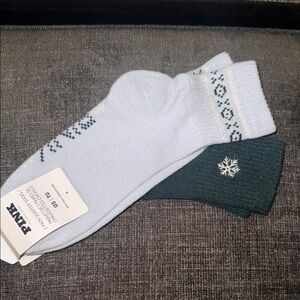 Victoria’s Secret PINK Ladies quarter Socks - Multi colors with patterns. OS